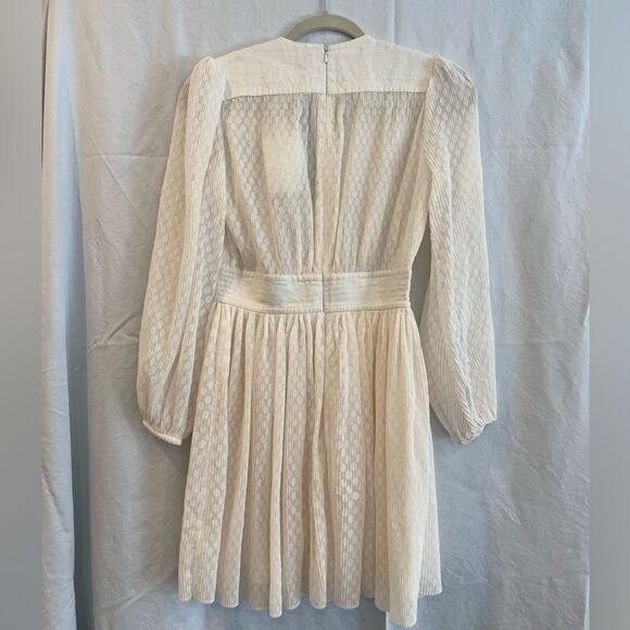NWT Zimmermann Plisse Dot Mini Dress in Pearl - Picture 3 of 3